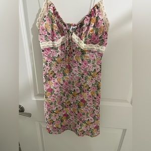 Mini dress pink floral